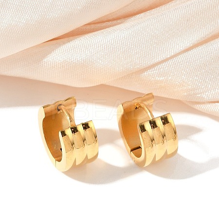 304 Stainless Steel Polishing Effect Hoop Earrings EJEW-M001-36G-1