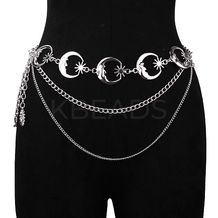 Alloy Moon 3-Layer Waist Chain Belts WG436AA-08-1