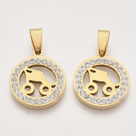 201 Stainless Steel Pendants STAS-N089-83G-1