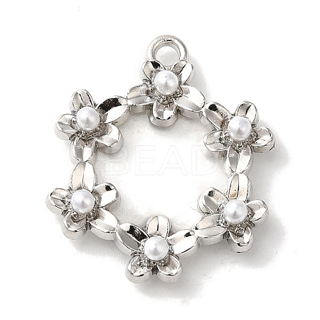 Flower Rack Plating Alloy Pendants FIND-I039-023A-P-1