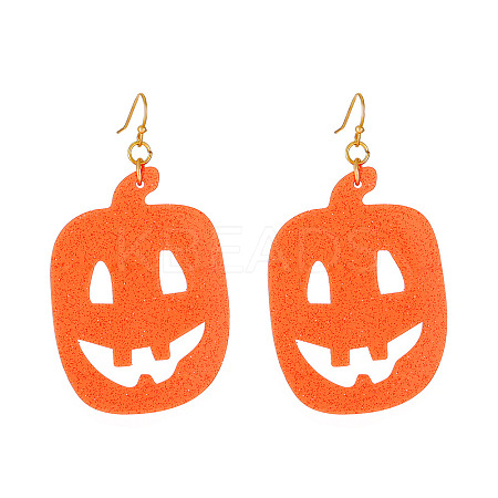 Halloween Alloy Acrylic Dangle Earrings FS-WG03594-14-1