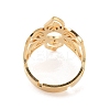 Flower 304 Stainless Steel Adjustable Rings for Women RJEW-G328-02G-3