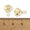 Brass Micro Pave Clear Cubic Zirconia Charms KK-L212-16G-3