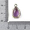 Natural Amethyst Faceted Pendants G-M431-16G-05-3