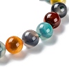 Unisex Natural Sugar Heart Agate Beaded Stretch Bracelets BJEW-K097-01B-02-3