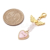 Valentine's Day Alloy Enamel Pendant Decoraton HJEW-JM02028-01-4