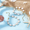 2Pcs Natural Keshi Pearl Link Bracelets for Women BJEW-UN00016-2