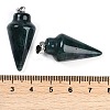 Natural Moss Agate Gemstone Pointed Pendants G-K384-01P-08-3