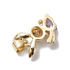 Rack Plating Brass Cubic Zirconia Charms KK-E003-36G-3