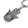 304 Stainless Steel Enamel Necklaces NJEW-Q338-02P-3