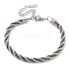304 Stainless Steel Rope Chain Bracelets for Women BJEW-G712-14A-PRC-1