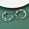 304 Stainless Steel Two-layer C-Shaped Stud Earrings EJEW-P324-11P-2