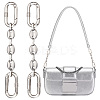 2Pcs 304 Stainless Steel Oval Link Bag Extender Chains AJEW-UN0001-74-1