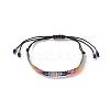 Handmade Japanese Seed Evil Eye Braided Bead Bracelets BJEW-MZ00018-01-1