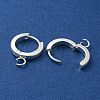 201 Stainless Steel Huggie Hoop Earrings Findings STAS-A167-01J-S-2