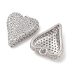 Brass Micro Pave Clear Cubic Zirconia Pendants KK-S388-01P-04-2