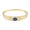 Cubic Zirconia Oval Hinged Bangle BJEW-G651-10G-02-1