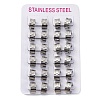 304 Stainless Steel Polishing effect Hoop Earrings EJEW-M001-16P-3