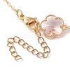 Plum Blossom Glass Links Necklace and Bracelet Sets SJEW-JS01293-01-5