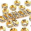 Brass Rhinestone Spacer Beads RSB301-G-1