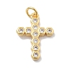 Brass Micro Pave Cubic Zirconia Pendants KK-M305-01G-01-1