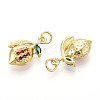 Brass Micro Pave Cubic Zirconia Pendants KK-N265-26G-2