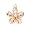 Brass Micro Pave Cubic Zirconia Pendants KK-D357-11G-1