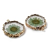 Inner Dried Flower Resin Pendants X-RESI-P028-02KCG-02-3