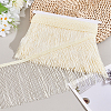 10 Yards Polyester Fringe Ribbon OCOR-WH0046-97-5