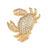 Brass Micro Pave Cubic Zirconia Cuff Rings RJEW-C145-01C-G-4