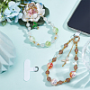 2Pcs 2 Colors Glass & Acrylic & Alloy Enamel Pendant Decorations HJEW-DR00245-4
