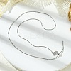 1mm Rack Plating Brass Boston Link Chain Adjustable Slider Necklaces for Women Men MAK-L044-37P-3