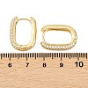 Rectangle Brass Micro Pave Clear Cubic Zirconia Hoop Earrings EJEW-D348-11G-3