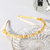 Wire Wrapped Natural Citrine Chip Hair Bands PW-WG27230-08-1