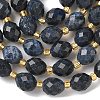 Natural Dumortierite Beads Strands G-F809-A39-01-5