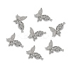 Brass Micro Pave Clear Cubic Zirconia Pendants KK-E068-VF245-4