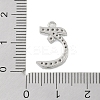 Rack Plating Brass Micro Pave Clear Cubic Zirconia Pendants KK-A224-03A-P-3