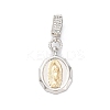Brass Micro Pave Cubic Zirconia Pendants KK-S510-45GP-03-1