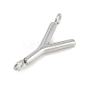 304 Stainless Steel Letter Connector Charms STAS-M108-01P-25-2