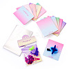 100Pcs Rectangle Gradient Color Paper Hair Clip Display Cards CDIS-TA0001-32-1