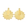Ion Plating(IP) 304 Stainless Steel Pendant Cabochons Settings STAS-C003-08G-1