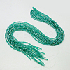 Electroplate Glass Beads Strands EGLA-F003-C12-2
