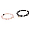 2Pcs Alloy Heart Magnetic Couple Bracelets FS-WG324B5-01-5