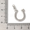Rack Plating Brass Clear Cubic Zirconia Pendants KK-Z056-21P-3