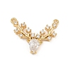 Brass Micro Pave Cubic Zirconia Pendants KK-F919-29G-02-1