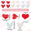 36Pcs 6 Styles Transparent & Opaque Resin Pendants RESI-SC0002-97-2