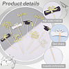 10Pcs Graduation Theme Paper Cake Insert Card Decoration AJEW-WH0270-500A-3