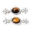 Brass Micro Pave Clear Cubic Zirconia Box Clasps KK-G505-39P-1