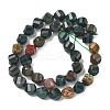 Natural Bloodstone/Heliotrope Stone Beads Strands G-C267-B03-2
