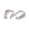 Brass Micro Pave Clear Cubic Zirconia Ear Hooks X-ZIRC-P100-05P-2